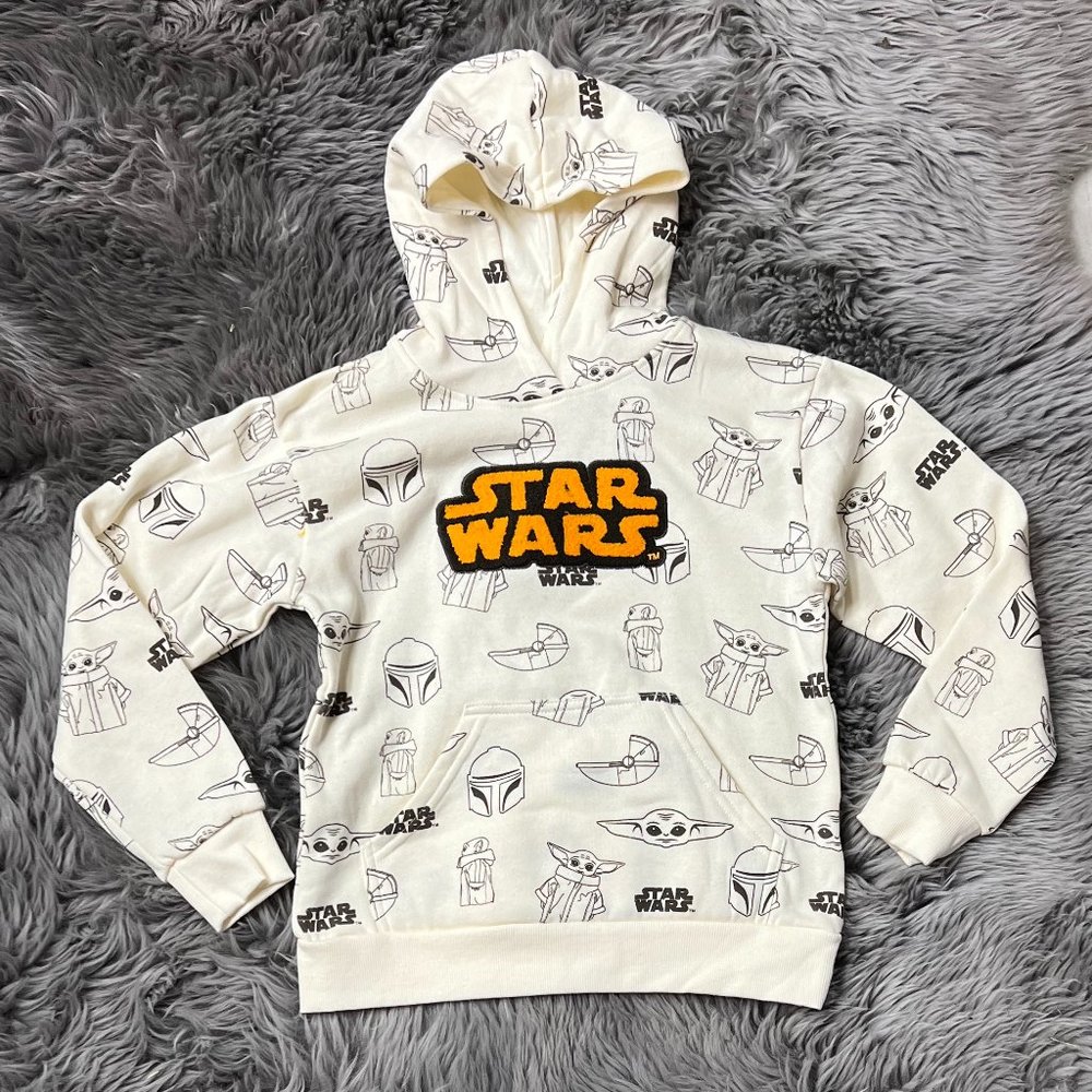 Star Wars | Boy's Pull Over Hoodie | Cream | Small